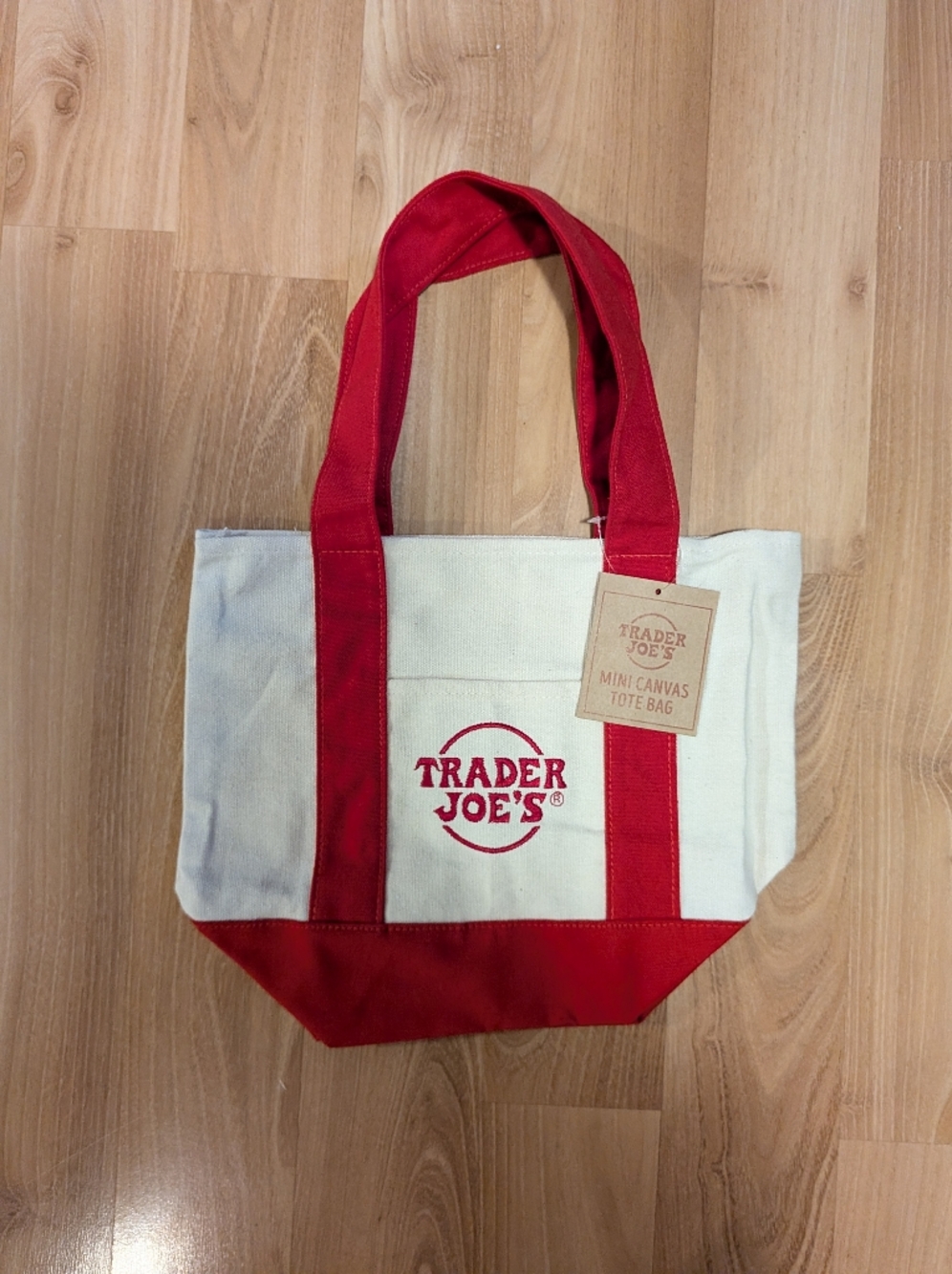 Trader Joe's Mini Tote - NWT - Red